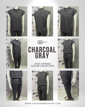 Load image into Gallery viewer, CHARCOAL GRAY - FITPRO MANDARIN / CHINESE COLLAR SCRUB SUIT