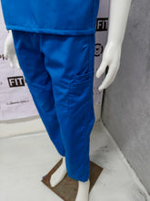 Load image into Gallery viewer, AZURE BLUE (MEN)- FITPRO MANDARIN / CHINESE COLLAR SCRUB SUIT
