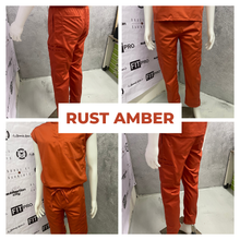 Load image into Gallery viewer, RUST AMBER - FITPRO MANDARIN / CHINESE COLLAR SCRUB SUIT

